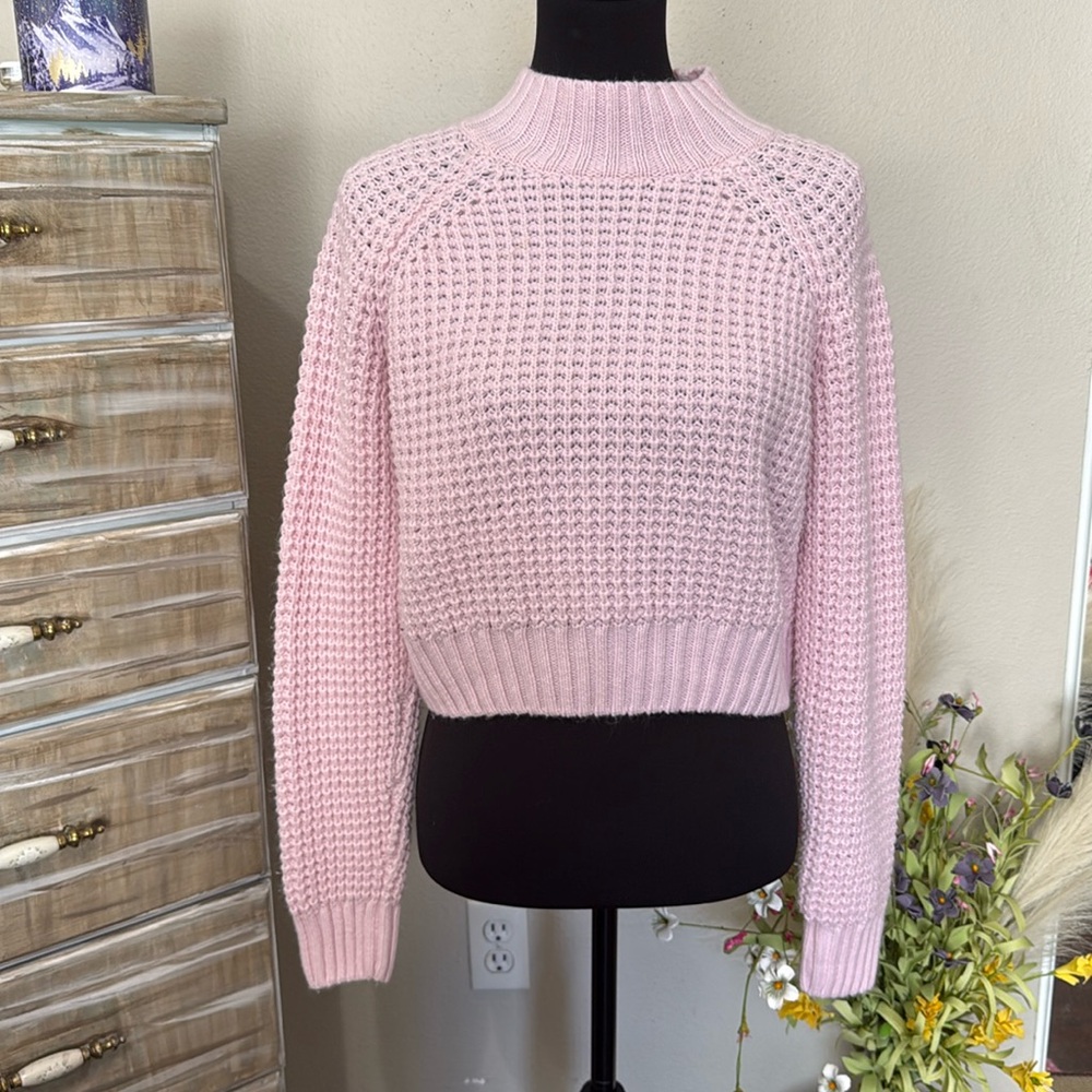 DIVIDED PINK KNITTED SWEATER